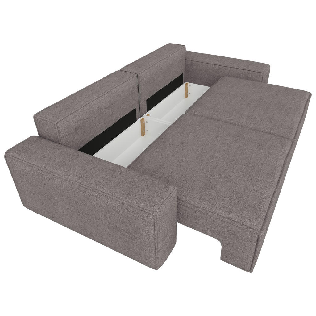 Thumbnail - Carryhome Schlafsofa, Dunkelgrau, Textil, 3-Sitzer, Füllung: Schaumstoffflocken, 256x83x115 cm, Liegefunktion, Schlafen ...