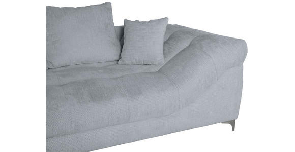 ECKSOFA Silberfarben Chenille - Chromfarben/Silberfarben, KONVENTIONELL, Textil/Metall (227/329cm) - Carryhome