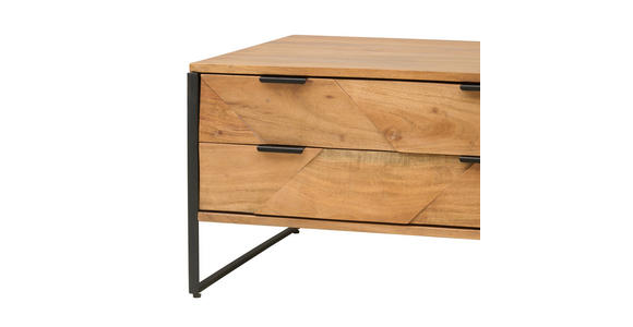 COUCHTISCH in Holz, Metall 118/70/45 cm - Schwarz/Akaziefarben, Trend, Holz/Metall (118/70/45cm) - Ambia Home
