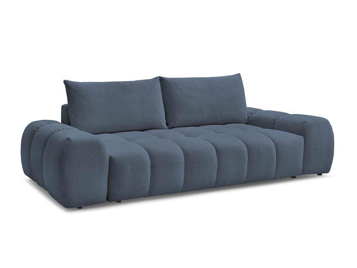 3-SITZER-SOFA EVEREST Flachgewebe Dunkelblau  - Schwarz/Dunkelblau, MODERN, Kunststoff/Textil (278/90/115cm)