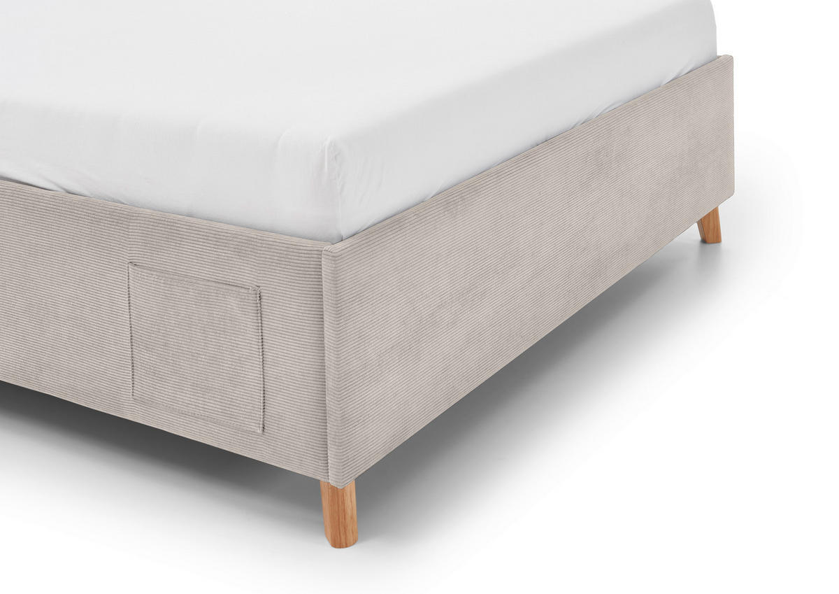 POLSTERBETT 140/200 cm  in Beige  - Eichefarben/Beige, Konventionell, Holz/Textil (140/200cm) - Stylife