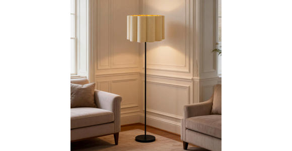 STEHLEUCHTE 40/150 cm    - Beige/Goldfarben, Trend, Kunststoff/Textil (40/150cm) - Novel