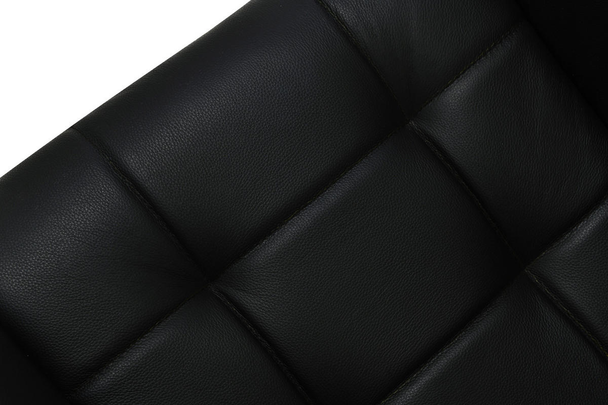 ARMLEHNSTUHL  in Eisen Echtleder pigmentiert  - Schwarz, Basics, Leder/Holz (56/82/59cm) - Livetastic