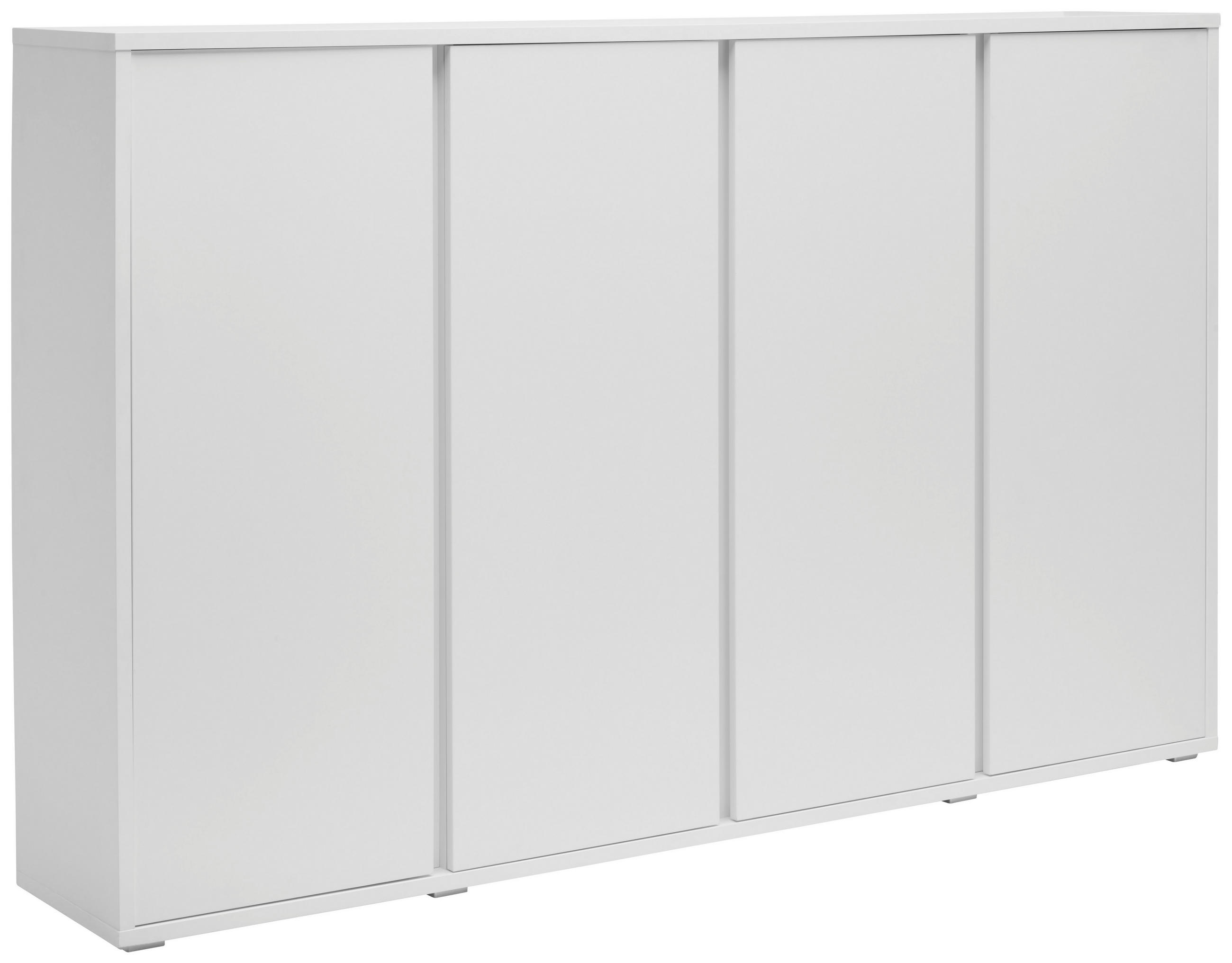 SCHUHSCHRANK Weiß  - Alufarben/Weiß, MODERN, Holzwerkstoff/Kunststoff (192,7/120/33,8cm) - Xora