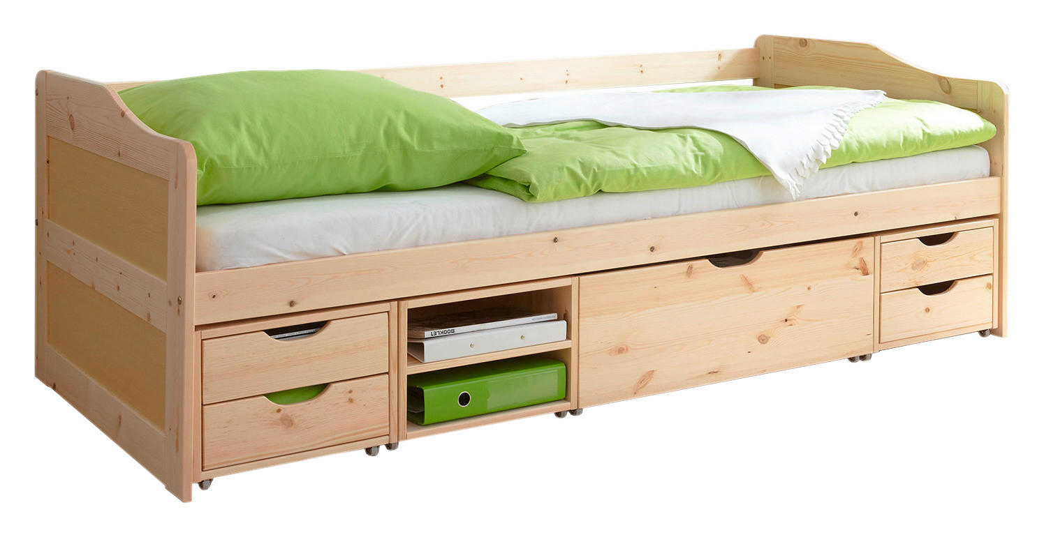 STAURAUMBETT 90/200 cm  in Kieferfarben  - Kieferfarben, MODERN, Holz (90/200cm) - MID.YOU
