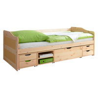 STAURAUMBETT 90/200 cm  in Kieferfarben   - Kieferfarben, Modern, Holz (90/200cm) - MID.YOU
