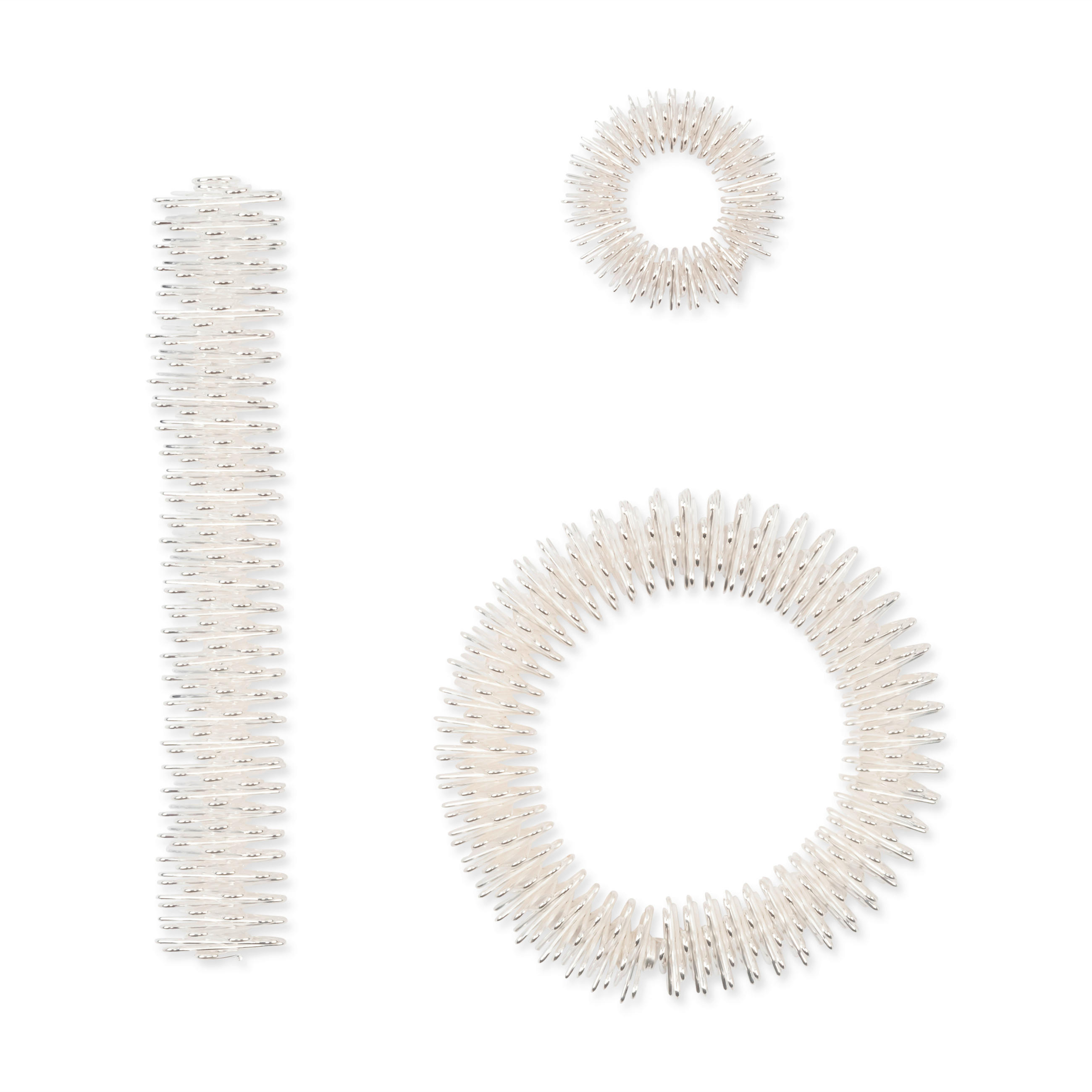 MASÁŽNÍ PŘÍSTROJ NA RUCE  - světle šedá, Basics, kov (2/17,6/14cm) - Kikkerland