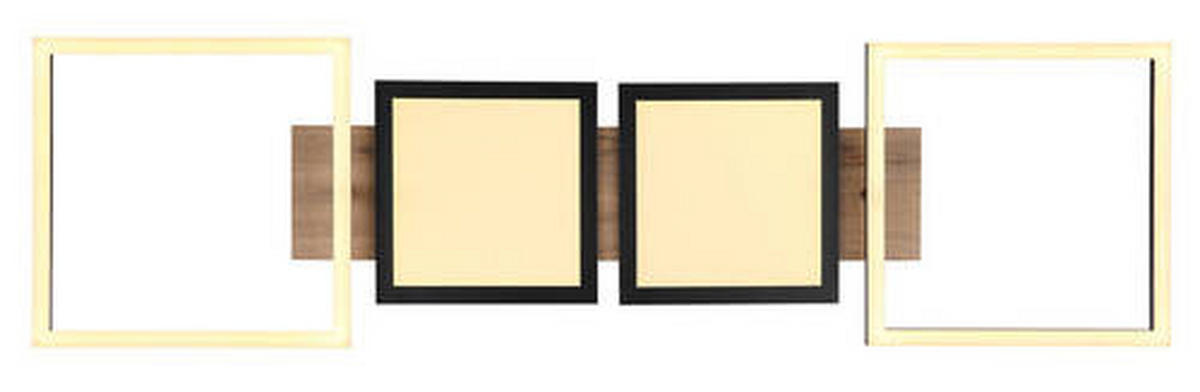 LED-DECKENLEUCHTE 36 W    100/27/11 cm  - Dunkelbraun/Opal, Design, Holzwerkstoff/Kunststoff (100/27/11cm) - Globo