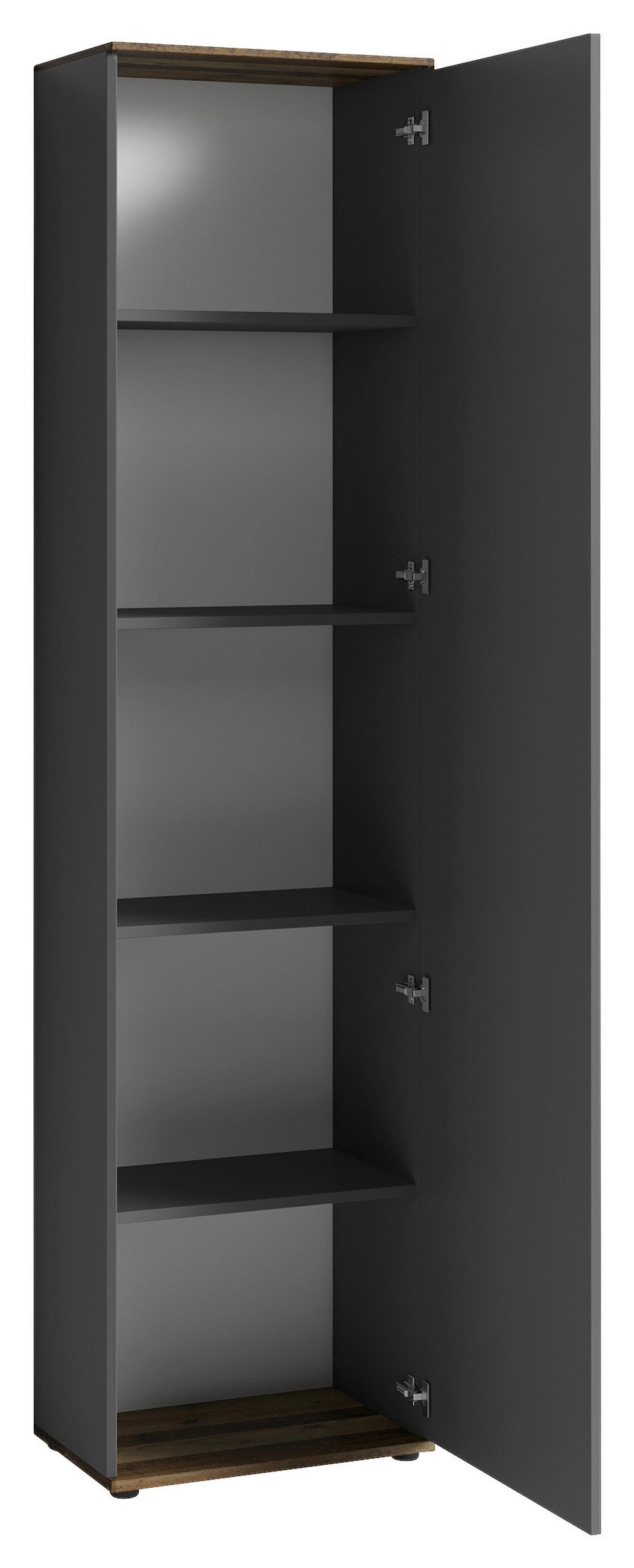 GARDEROBENSCHRANK Jakob  in 49/196/30 cm  - Alteiche/Anthrazit, MODERN, Holzwerkstoff/Kunststoff (49/196/30cm) - MID.YOU