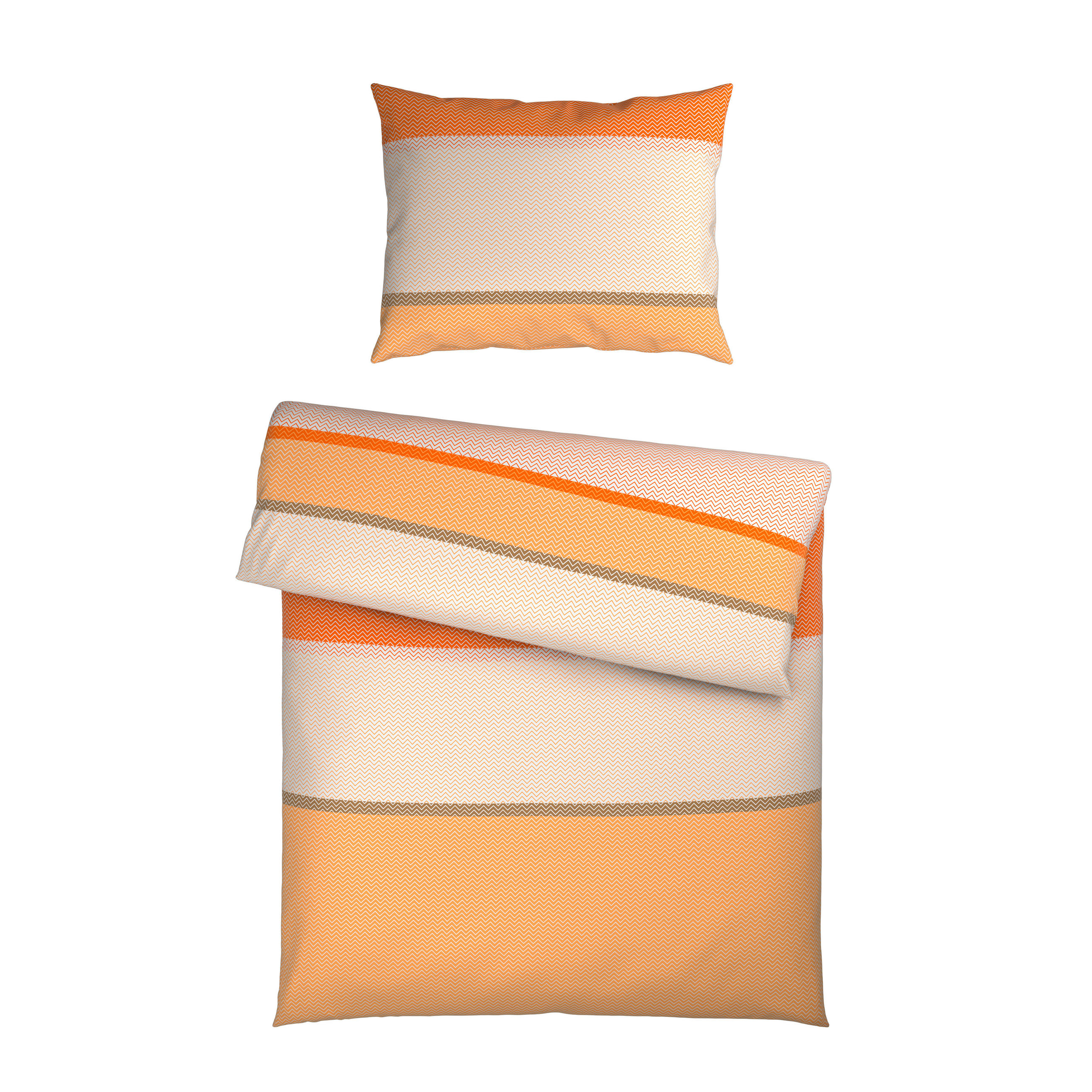 BETTWÄSCHE TANJA Satin 140/200 cm  - Orange, KONVENTIONELL, Textil (140/200cm) - Novel