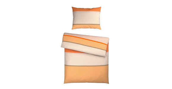 BETTWÄSCHE TANJA Satin 140/200 cm  - Orange, KONVENTIONELL, Textil (140/200cm) - Novel