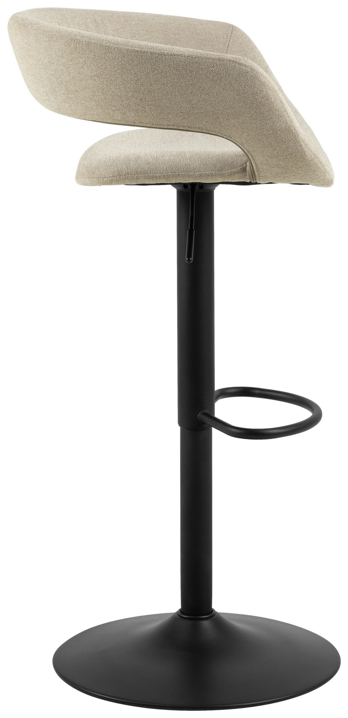 BARHOCKER in Braun  - Schwarz/Braun, Design, Textil/Metall (54/101,5/48,5cm) - MID.YOU