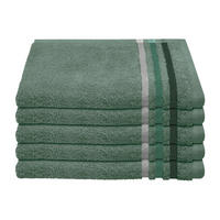 GÄSTETUCHSET Dunkelgrün 5-teilig 30/50 cm  - Dunkelgrün, Basics, Textil (30/50cm)