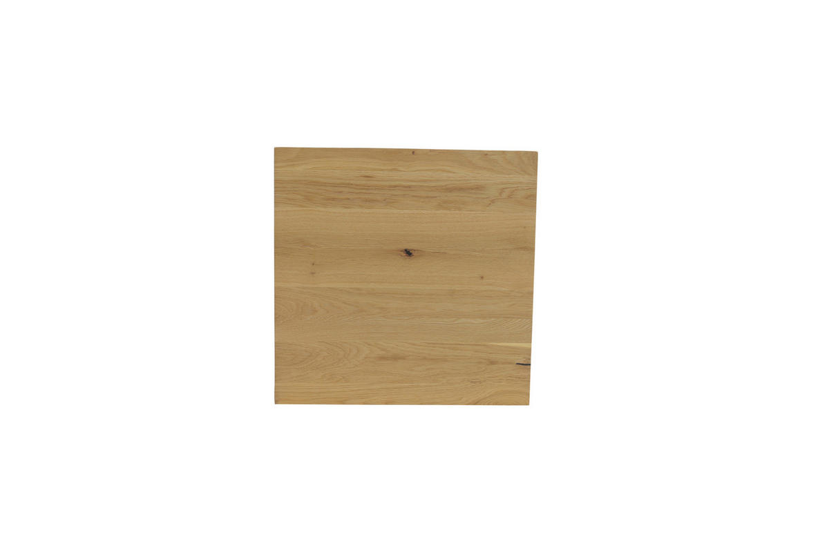 ESSTISCH 60/60/75 cm Echtholz  Holz, Metall quadratisch Schwarz, Eichefarben  - Eichefarben/Schwarz, KONVENTIONELL, Holz/Metall (60/60/75cm) - Linea Natura