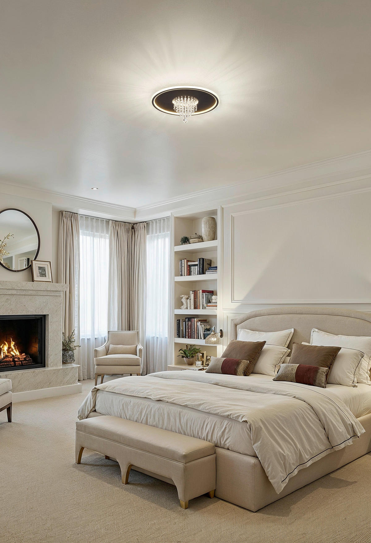 STROPNÉ LED SVIETIDLO, 50/20 cm  - čierna, Lifestyle, kov/plast (50/20cm) - Novel