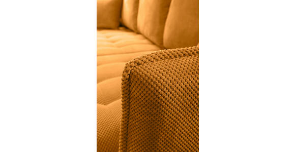 ECKSOFA in Chenille Currygelb  - Currygelb/Schwarz, KONVENTIONELL, Holz/Textil (290/160cm) - Carryhome