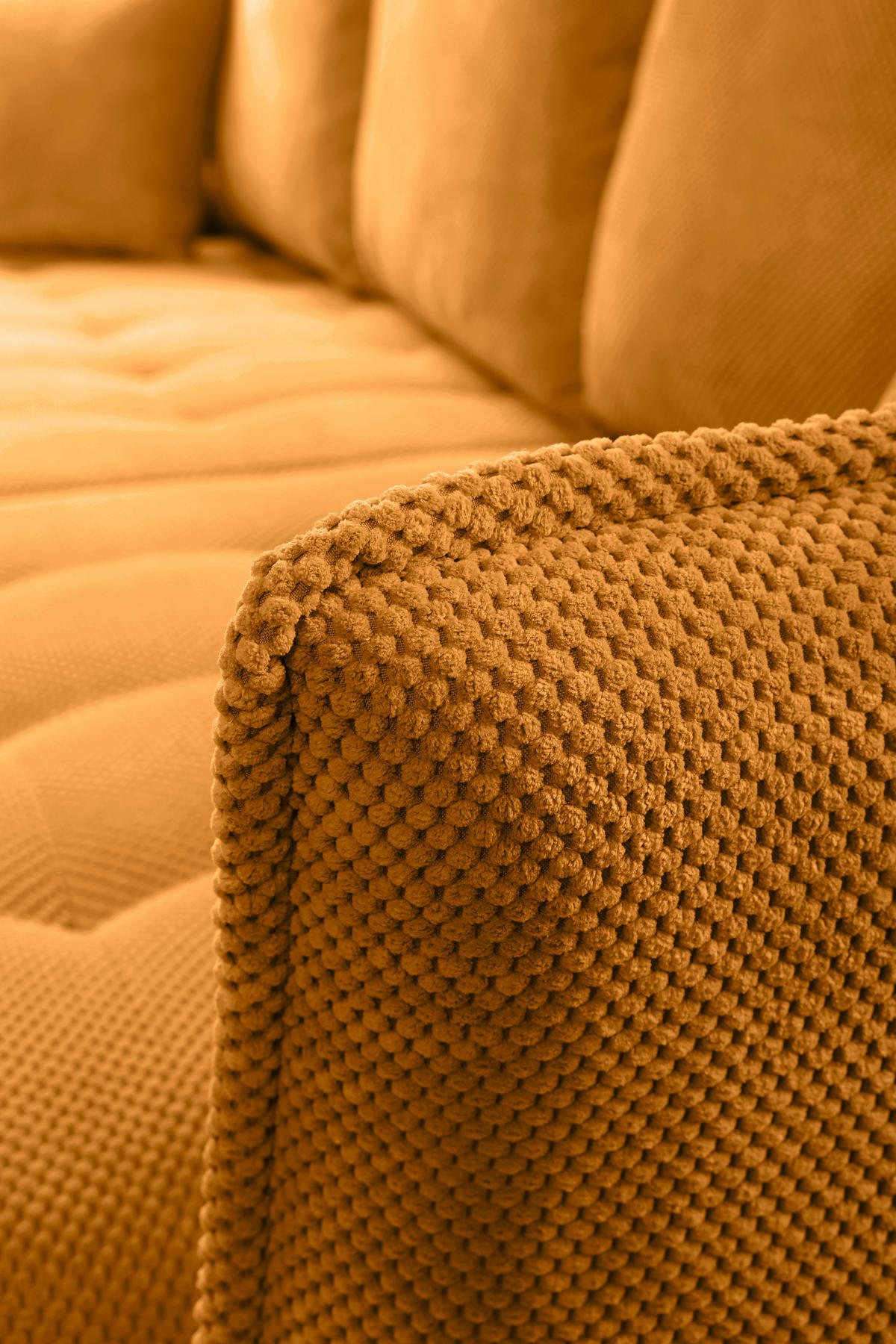 ECKSOFA in Chenille Currygelb  - Currygelb/Schwarz, Konventionell, Holz/Textil (290/160cm) - MID.YOU