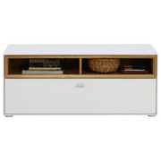 ŠATNÍ LAVICE - bílá/barvy stříbra, Design, kompozitní dřevo/umělá hmota (110/47/35cm) - Hom`in