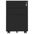 ROLLCONTAINER 39/60/45 cm  - Schwarz, KONVENTIONELL, Kunststoff/Metall (39/60/45cm) - Novel