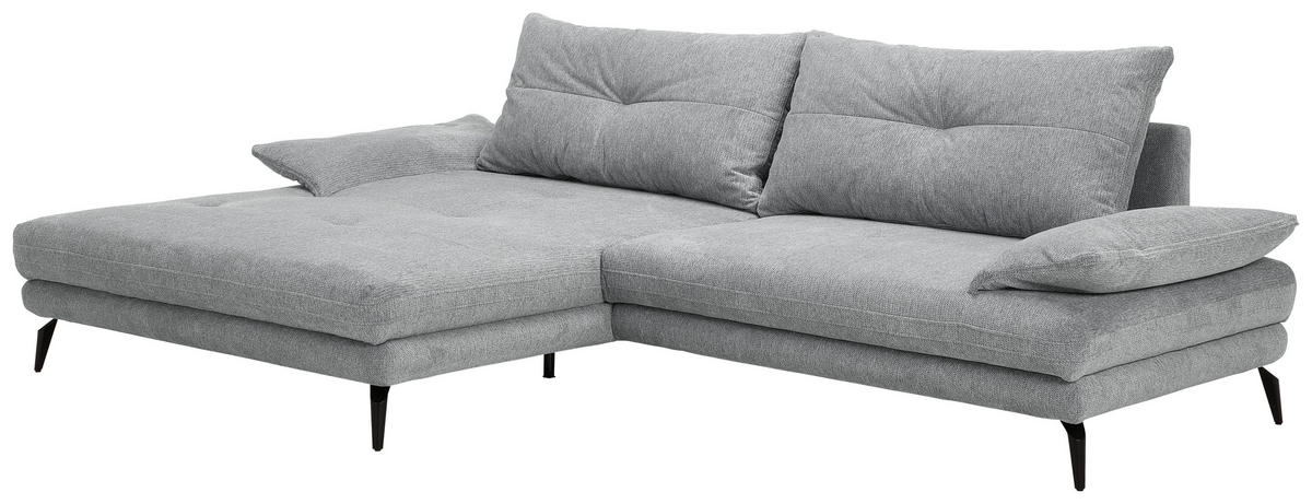 HÖRNSOFFA i flatväv grå  - svart/grå, Design, metall/textil (176/294cm) - MID.YOU