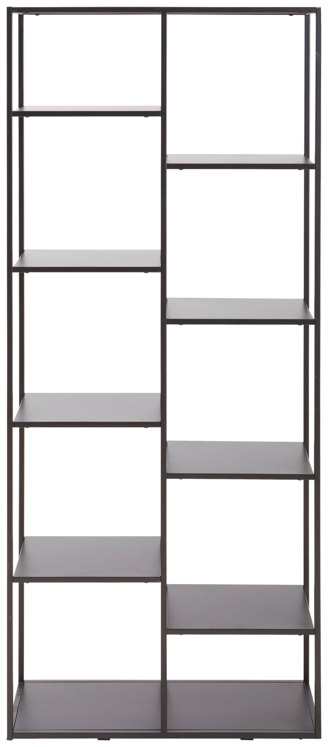 REGAL Schwarz  - Schwarz, Trend, Kunststoff/Metall (80/188/30cm) - Carryhome