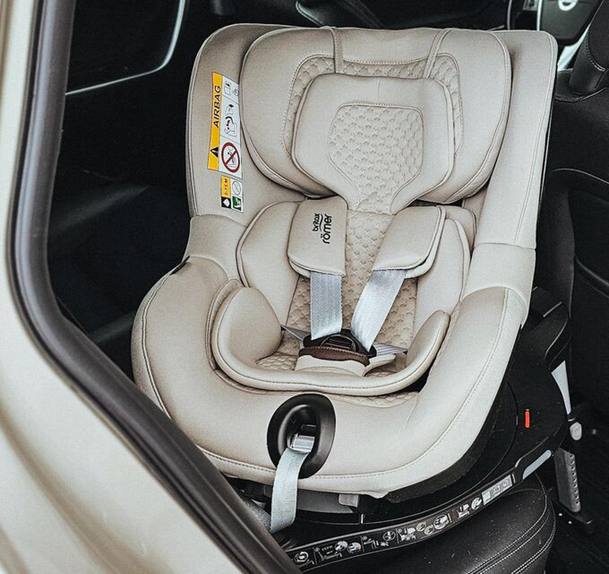 REBOARDER-KINDERSITZ Dualfix Pro M  - Greige/Beige, Basics, Kunststoff/Textil (44/48/74cm) - Britax Römer