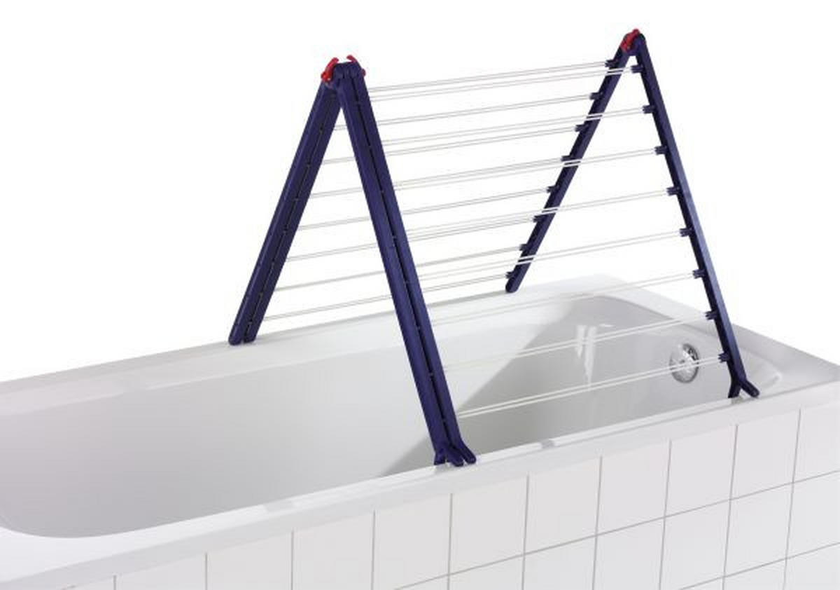 BADEWANNENTROCKNER Pegasus Bath 190 Ext. 96/68/70 cm  - Blau/Weiß, Basics, Kunststoff (96/68/70cm) - Leifheit
