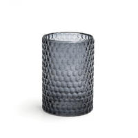ZAHNPUTZBECHER  - Transparent/Grau, Basics, Glas (7,3/10,3/7,3cm) - Sadena