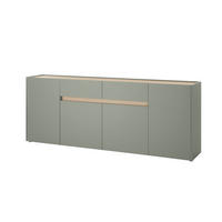 SIDEBOARD  223/86/40 cm 2 Schublade(n)  - Eichefarben/Schwarz, Design, Holzwerkstoff/Kunststoff (223/86/40cm) - Modante