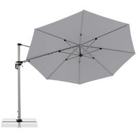 AMPELSCHIRM 370 cm Hellgrau  - Silberfarben/Hellgrau, Basics, Textil/Metall (370cm) - Doppler