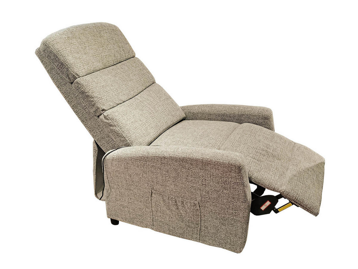 MASAŽNA FOTELJA 75/108-75/95-165 cm , siva  - siva, Dizajnerski, tekstil (75/108-75/95-165cm) - Xora