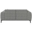 2-SITZER-SOFA  in Webstoff Grau  - Schwarz/Grau, KONVENTIONELL, Textil/Metall (200/80/113cm) - Carryhome