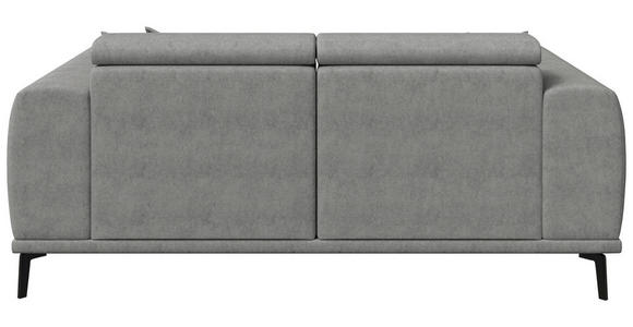 2-SITZER-SOFA  in Webstoff Grau  - Schwarz/Grau, KONVENTIONELL, Textil/Metall (200/80/113cm) - Carryhome
