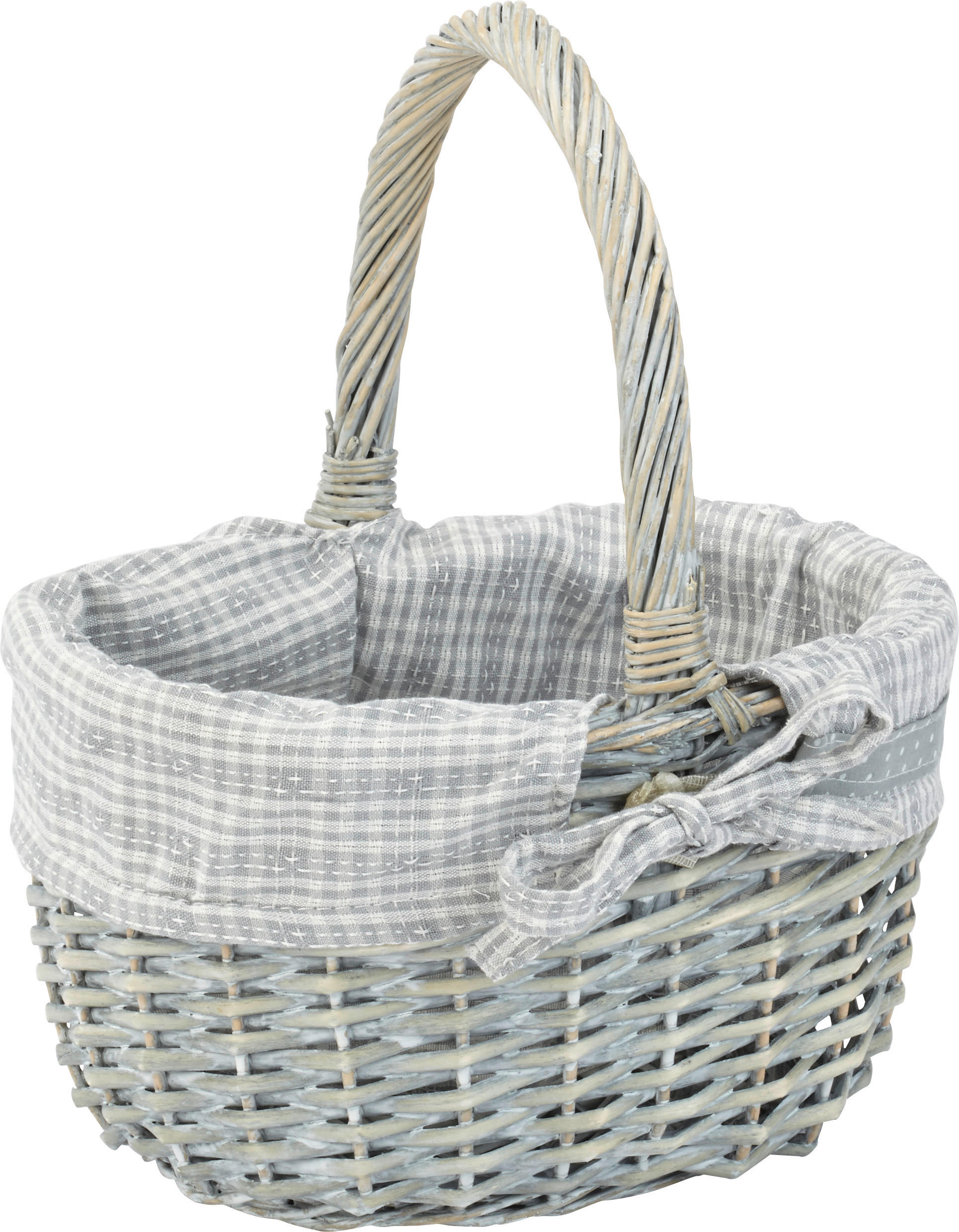 EINKAUFSKORB  - Blau/Naturfarben, LIFESTYLE, Holz/Textil (26/14/20cm) - Landscape