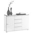 KOMMODE Weiß - Chromfarben/Weiß, Design, Holzwerkstoff/Kunststoff (120/80/40cm) - MODERANO