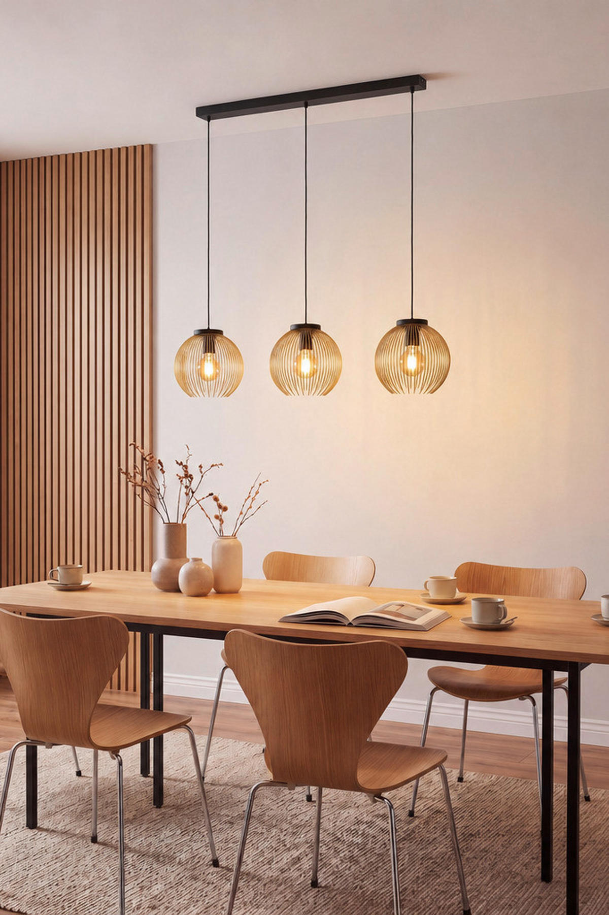 Lustră 93,5/23,5/110 cm  - auriu/negru, Design, metal (93,5/23,5/110cm)