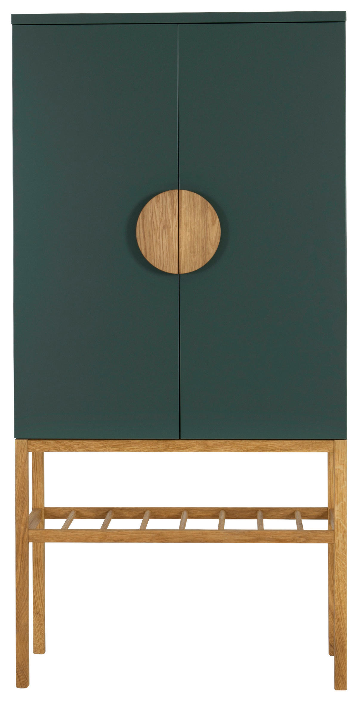HIGHBOARD  in 80/162/37 cm  - Dunkelgrün/Eichefarben, Design, Holz/Holzwerkstoff (80/162/37cm)