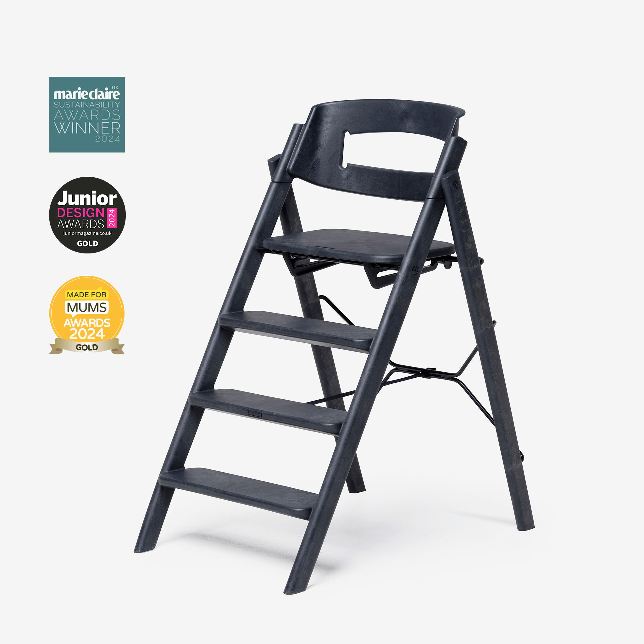 HRANILICA  KAOS Klapp High Chair  - crna, Osnovno, plastika (45,5/60/81cm)
