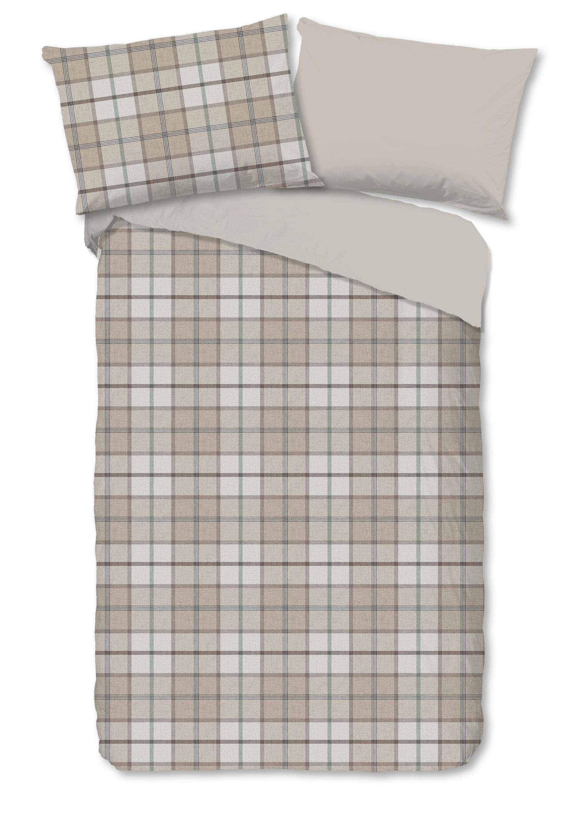 BETTWÄSCHE Good Morning Flanell, Biber 140/200 cm  - Sandfarben/Ecru, Basics, Textil (140/200cm)
