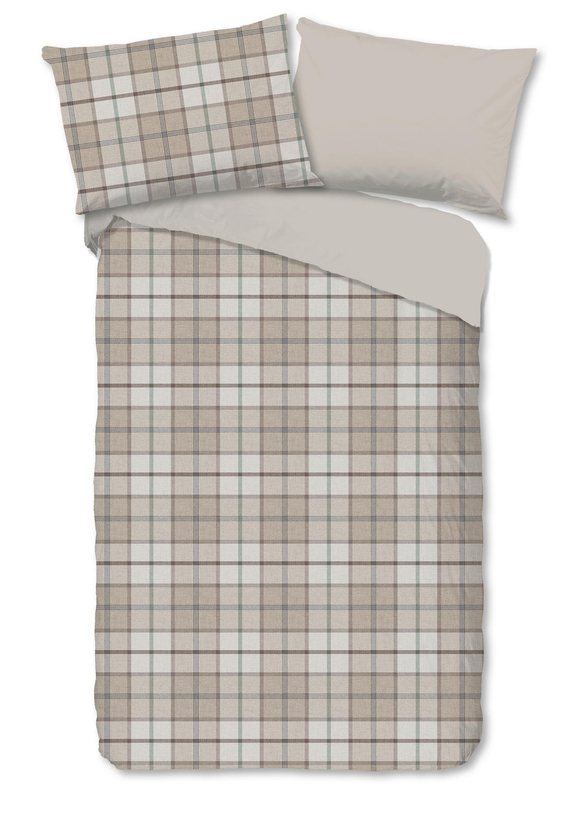 BETTWÄSCHE Good Morning Flanell, Biber 140/200 cm  - Sandfarben/Ecru, Basics, Textil (140/200cm)