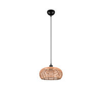 HÄNGELEUCHTE 29/150 cm    - Schwarz/Braun, Natur, Holz/Metall (29/150cm) - Trio Leuchten