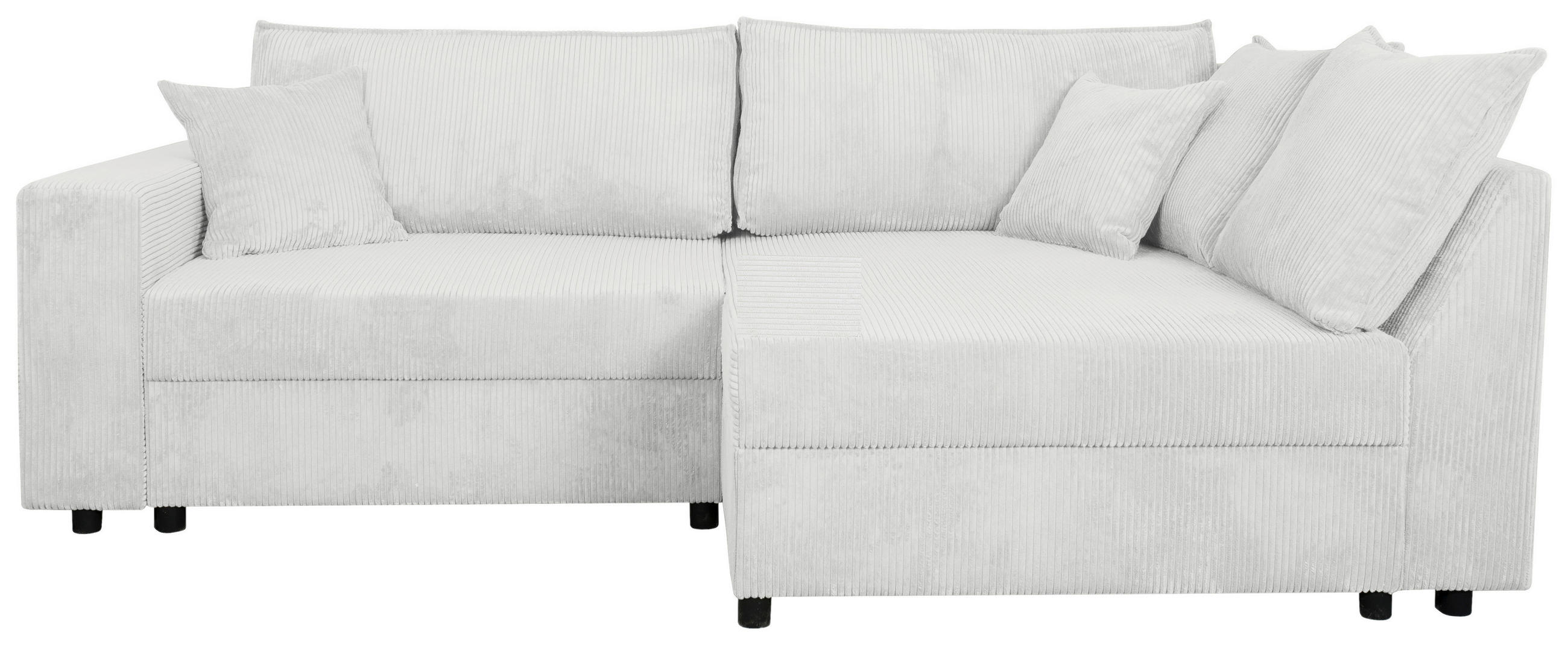 ECKSOFA  in Cord Naturfarben  - Schwarz/Naturfarben, KONVENTIONELL, Kunststoff/Textil (245/153cm) - Carryhome