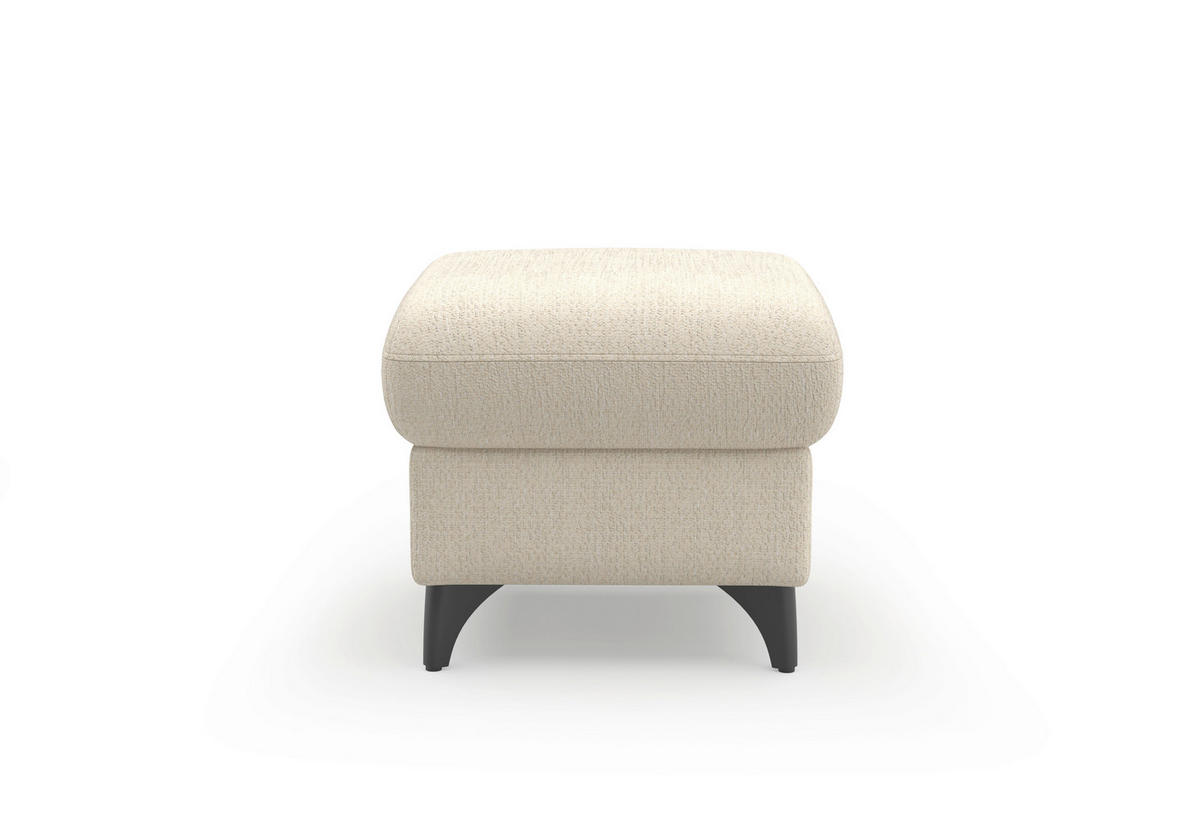 HOCKER in Textil Sandfarben  - Sandfarben/Schwarz, KONVENTIONELL, Textil/Metall (58/48/58cm) - Sit & More