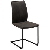 SCHWINGSTUHL  Lederauswahl, Stoffauswahl, Typenauswahl, Gestellauswahl Mikrofaser  - Anthrazit/Schwarz, Design, Textil/Metall (46/93/56cm) - Dieter Knoll