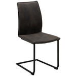 SCHWINGSTUHL  Lederauswahl, Stoffauswahl, Typenauswahl, Gestellauswahl Mikrofaser  - Anthrazit/Schwarz, Design, Textil/Metall (46/93/56cm) - Dieter Knoll