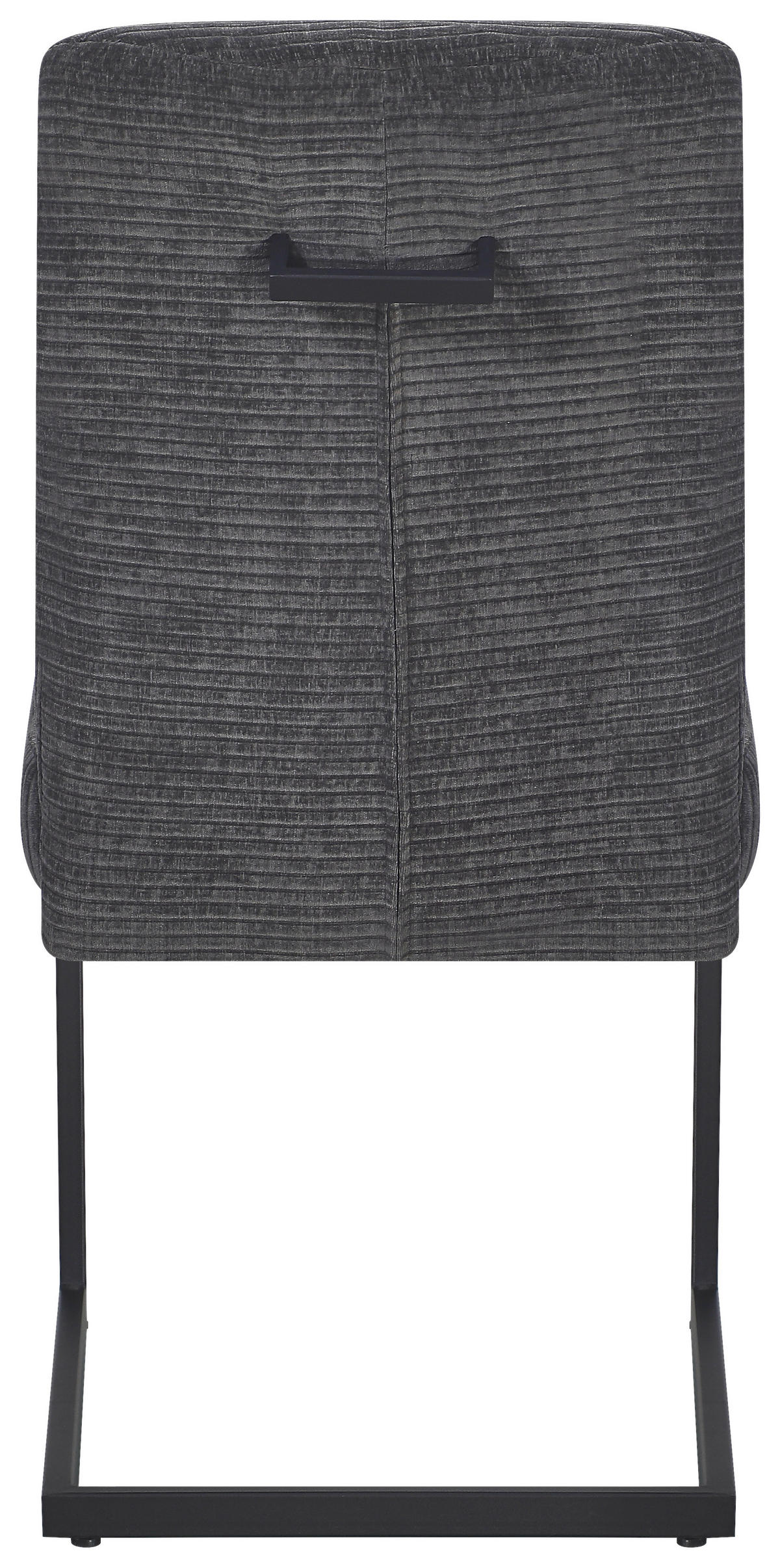 SCHWINGSTUHL  in Eisen Cord  - Schwarz/Grau, KONVENTIONELL, Textil/Metall (50/99/67cm) - MID.YOU