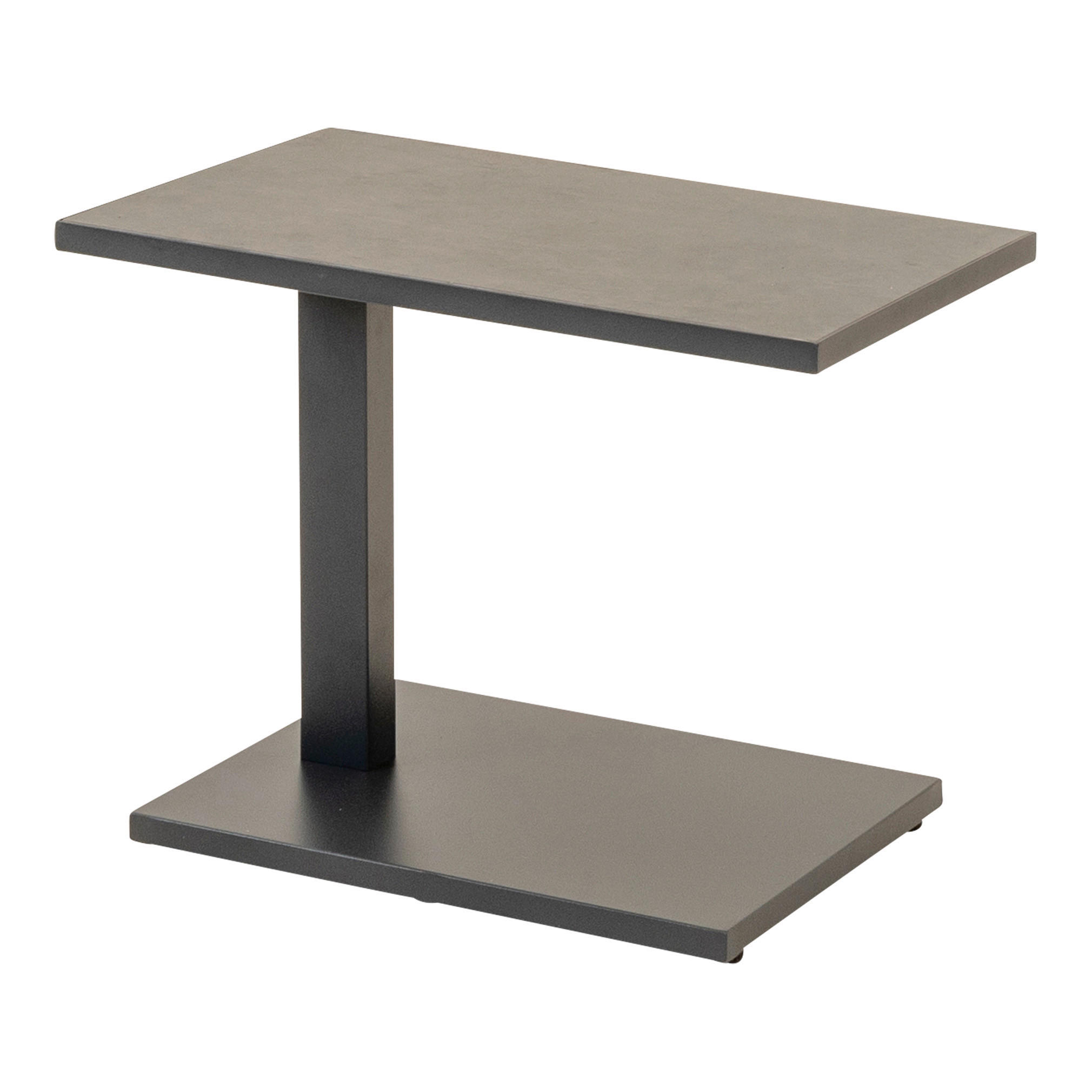 LOUNGETISCH 60/40/46,5-64,5 cm Metall, Keramik  - Schieferfarben/Anthrazit, MODERN, Keramik/Metall (60/40/46,5-64,5cm) - Ambia Garden