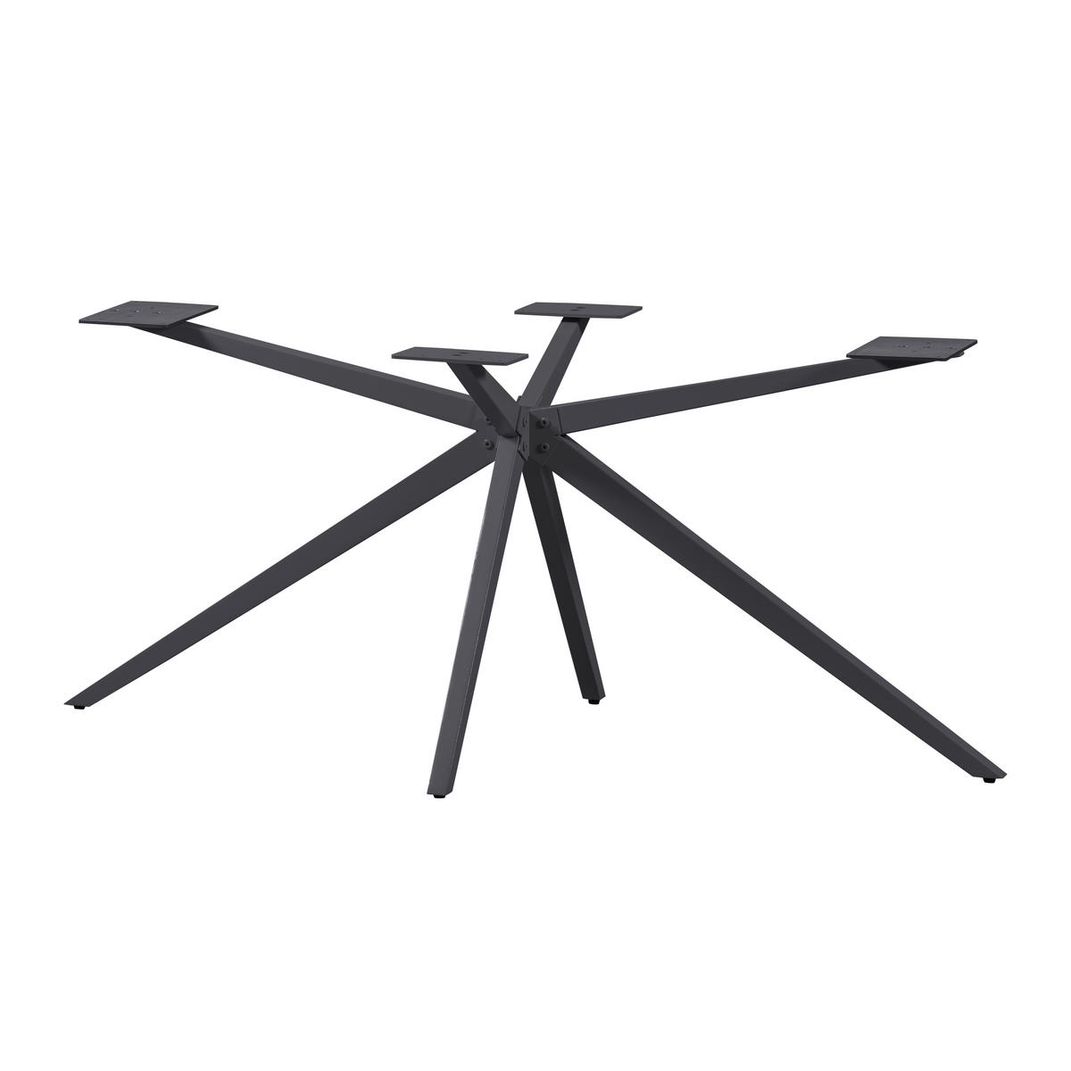 TISCHGESTELL in Metall   - Schwarz, MODERN, Metall (170/72/80cm) - Livetastic