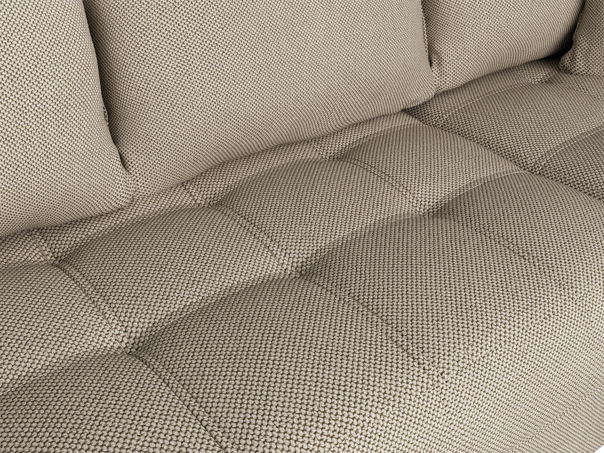 Ecksofa inkl. Funktionen in Webstoff Beige  - Beige/Schwarz, Modern, Textil/Metall (177/279cm)