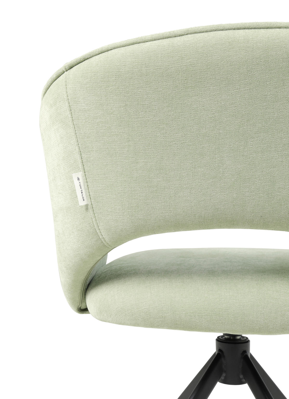 ARMLEHNSTUHL  in Stahl Chenille  - Beige/Schwarz, Basics, Textil/Metall (61,5/78,5/59cm) - Tom Tailor